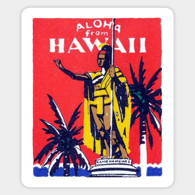 1930  King Kamehameha, Hawaii Sticker by historicimage